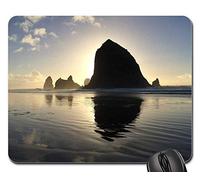 Tapis De Souris De Jeu, Botte De Foin De L'Oregon Ocean Beach Cannon Beach Shore Tapis Souris Antidérapante Tapis De Souris Gamer Stable Souris De Bureau pour Souris Jeux Professionnels 25X30Cm