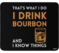 Tapis De Souris De Jeu Ce Que Je Fais, C'est Boire du Bourbon Et Je Sais des Choses sur Les Buveurs De Bourbon. Résistant Souris Tapis Antidérapante Base De Table pour Gamer Pc 10X12In