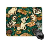 Tapis De Souris De Jeu Chiens Mangeant De La Pizza Résistant À Usure Tapis De Souris Gaming Stable Mouse Pad pour Professionnels Pc Ordinateur 25X30Cm
