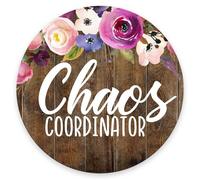 Tapis De Souris De Jeu Citation Amusante du Coordinateur du Chaos Base en Caoutchouc Antidérapante Glissement Facile Tapis Souris, pour Ordinateur, Ordinateur Portable, Jeux, Maison, 20cm