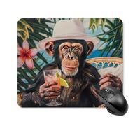 Tapis De Souris De Jeu Cocktail Funky Monkey Tapis Souris Glissement Facile Tapis De Souris Antidérapant, pour Ordinateur, Ordinateur Portable, 25x30cm