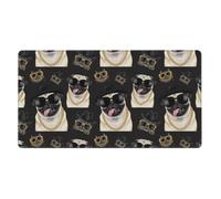 Tapis de souris de jeu compatible avec It's Pug Life, grand tapis de souris extensible pour clavier, tapis de souris complet avec base en caoutchouc antidérapante, 40,6 x 75,9 cm