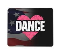 Tapis De Souris De Jeu Danse avec Un Cœur d'amour Résistant À Usure avec Bord Cousu Tapis De Souris Antidérapant, pour Ordinateur, Ordinateur Portable, Jeux, Maison, 25x30cm