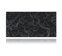 Tapis de souris de jeu de grande taille - Base en caoutchouc antidérapant - Bords cousus - Grand sous-main - 121,9 x 61 x 0,4 cm (méga, topographique)