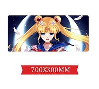 Tapis De Souris De Jeu De Vitesse Sailor Moon De Dessin Animé |Tapis De Souris XXL | 700 X 300Mm Grand Format |Base De 2Mm D'Épaisseur | Précision Et Vitesse Parfaites, N