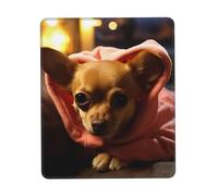 Tapis de souris de jeu déprimé en forme de chihuahua - Imperméable et antidérapant - Base en caoutchouc lisse avec bords cousus - Pour décoration de maison, bureau, accessoires de bureau - 17,8 x 21,8