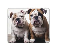 Tapis de souris de jeu Deux adorables chiens de berger Base de table | 10x12in Antidérapante Mouse Pad Résistant Tapis de souris pour Accessoires Gaming PC