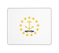 Tapis De Souris De Jeu Drapeau De L'État De Rhode Island Résistant Souris Tapis Portable Mousepad pour Ordinateur Maison Travail 10X12In