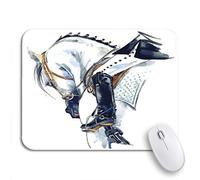Tapis De Souris De Jeu Dressage Sport Équestre Cheval Aquarelle Fille Bride Belle Tapis De Souris Carré Doux Tapis Souris, pour Ordinateur, Ordinateur Portable, 25 x 30cm