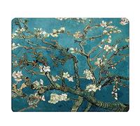 Tapis de souris de jeu en caoutchouc antidérapant Van Gogh Artisoo Peinture à l'huile Amandier Fleurs Tapis de souris pour ordinateur de bureau Ordinateur Portable Bureau 30 x 24,9 cm