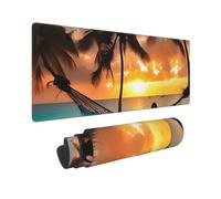 Tapis de souris de jeu en noix de coco XXL avec bords cousus antidérapant pour clavier, maison, bureau, jeux vidéo 30,5 x 80 cm