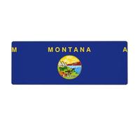 Tapis de souris de jeu en tissu résistant aux éclaboussures et aux taches Motif drapeau de l'État du Montana 800 x 300 x 3 mm de long