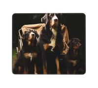 Tapis de Souris de Jeu Famille de Chiens Tapis Souris Ordinateur 25x30cm | Améliore la précision et la Vitesse Tapis de Bureau Bords Cousus Souris de Bureau Jeux