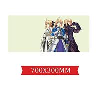 Tapis De Souris De Jeu Fate Stay Night Saber Speed |Tapis De Souris XXL | 700 X 300Mm Grand Format |Base De 2Mm D'Épaisseur | Précision Et Vitesse Parfaites, F