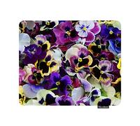Tapis de souris de jeu fond floral coloré de pensée fleur pensée tapis de souris antidérapant en caoutchouc pour ordinateurs, ordinateurs portables, bureau, maison, tapis de souris rectangulaire 30 x