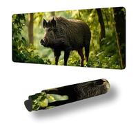 Tapis de Souris de Jeu Forêt Tapis Souris XXL 900 x 300 x 3 MM sous Main Bureau Cochon Mouse Pad avec Base en Caoutchouc antidérapante Étanch à Bords Cousus, pour Le Bureau Maison, Plus Rapide S-513