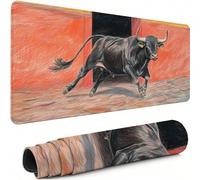 Tapis de Souris de Jeu France Tapis Souris XXL 900 x 300 mm, La tauromachie sous Main Bureau Bords Cousus Antidérapant, pour Travail, PC, Ordinateur Portable Améliore la Précision et la Vitesse C-803