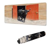 Tapis de Souris de Jeu France Tapis Souris XXL 900 x 300 mm, sous Main Bureau La tauromachie Mouse Pad avec Base en Caoutchouc antidérapante Étanch à Bords Cousus, pour Travail, Jeux, Bureau H-3236
