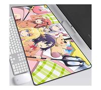 Tapis de souris de jeu Gabriel DropOut Speed, tapis de souris XXL Anime, 800x300 mm, tapis de souris extra large avec base en caoutchouc antidérapante, bords cousus de 3 mm, pour ordinateur PC, B