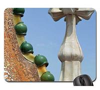 Tapis De Souris De Jeu, Gaudi Toit De La CASA Batllo Toit De La CASA Batllo Antoni Mouse Pad Antidérapante Gamer Mouse Pad Optimisé Souris De Gaming pour Ordinateur Jeux Professionnels 25X30Cm