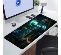 Tapis de Souris de Jeu Grand 600x300x3 mm, Tapis de Souris Gamer Rivière Jungle Lunaire, Lavable Tapis de Bureau Mouse Pad XXL avec Bords Cousus Mat de Claviers étendu pour Jeux et Bureau