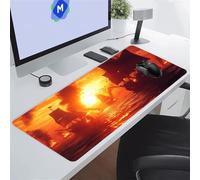 Tapis de Souris de Jeu Grand 900x400x2 mm, Tapis de Souris Gamer Voilier Coucher Soleil, Lavable Tapis de Bureau Mouse Pad XXL avec Bords Cousus Mat de Claviers étendu pour Jeux et Bureau