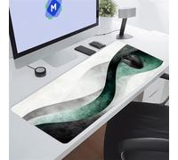 Tapis de Souris de Jeu Grand 900x400x3 mm, Tapis de Souris Gamer Gris Vert Noir, Lavable Tapis de Bureau Mouse Pad XXL avec Bords Cousus Mat de Claviers étendu pour Jeux et Bureau
