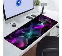 Tapis de Souris de Jeu Grand 900x400x3 mm, Tapis de Souris Gamer Violet Vert Noir, Lavable Tapis de Bureau Mouse Pad XXL avec Bords Cousus Mat de Claviers étendu pour Jeux et Bureau