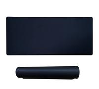 Tapis de souris de jeu, grand tapis de souris Hosimoln taille 80x30CM épaisseur 3MM, tapis de souris d'ordinateur antidérapant et étanche avec bords cousus pour jeux/bureau/maison-80x30 Black001