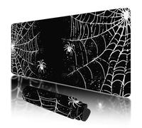 Tapis de Souris de Jeu, Grand Tapis de Souris XXL 1000x500x3mm Noir sous Main Bureau avec Bords Cousus, Gaming Mouse Pad XXL Araignée Imperméable Antidérapant pour PC, Accessoire Bureau, Gaming, E-03