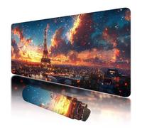 Tapis de Souris de Jeu, Grand Tapis de Souris XXL 1200x600x3mm Coloré sous Main Bureau avec Bords Cousus, Gaming Mouse Pad XXL Paris Imperméable Antidérapant pour PC, Accessoire Bureau, Gaming, W-89