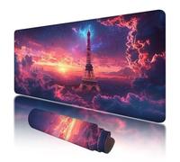 Tapis de Souris de Jeu, Grand Tapis de Souris XXL 1200x600x3mm Violet Sous Main Bureau avec Bords Cousus, Gaming Mouse Pad XXL Paris Imperméable Antidérapant pour PC, Accessoire Bureau, Gaming, K-61