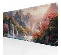 Tapis de Souris de Jeu Grand Tapis de Souris XXL Paysage Nature Lavable Tapis de Bureau 800x400x3 mm avec Base en Caoutchouc antidérapante pour Gamer Ordinateur Portable