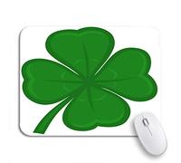 Tapis De Souris De Jeu Green Luck Résumé De Quatre Feuilles Feuilles Flore Conceptuelle Tapis De Souris Antidérapant Résistant À Usure Bureau Tapis Souris, pour Ordinateur, Maison, 25 x 30cm