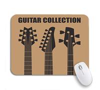 Tapis De Souris De Jeu Guitares À Manche Musique Rétro Électrique Blues Acoustique Basse Divertissement Tapis De Souris Carré Résistant À Usure Tapis Souris, pour Ordinateur, 25 x 30cm