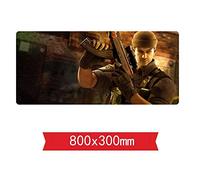 Tapis De Souris De Jeu Gun King - Dimension 800X300X3Mm - Base en Caoutchouc Antidérapante - Tissage Texturé Traité Spécial Et Bord Cousu, B