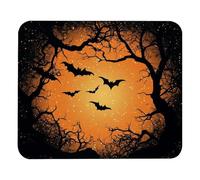 Tapis De Souris De Jeu Halloween Chauves-Souris Arbres Lune Antidérapante Tapis De Souris Portable Souris De Gaming pour Jeux Pc Ordinateur 25X30Cm