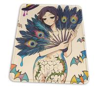 Tapis de souris de jeu Halloween sorcière magique antidérapant en polyester résistant à la chaleur Bords anti-courbure 25,4 x 30,5 cm