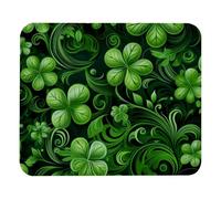 Tapis De Souris De Jeu Happy Saint-Patrick Four Leaves Bureau Tapis Souris avec Bord Cousu Tapis De Souris Carré, pour Ordinateur Portable, Ordinateur, 25x30cm