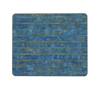 Tapis De Souris De Jeu Hiéroglyphes Égyptiens Bleus Et Dorés D'Égypte Confort Tapis Souris Antidérapante Mousepad De Bureau pour Maison Ordinateur Gaming 10X12In