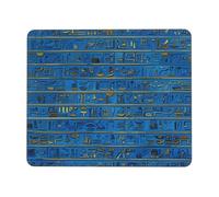 Tapis De Souris De Jeu Hiéroglyphes Égyptiens Bleus Et Dorés D'Égypte Moderne Résistant À Usure Tapis De Souris Antidérapant, pour Ordinateur Portable, Jeux, Maison, Ordinateur, 25x30cm
