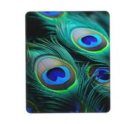 Tapis de souris de jeu imperméable avec base antidérapante et plumes de paon pour ordinateur portable, bureau, maison