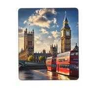 Tapis de souris de jeu imperméable avec base en caoutchouc antidérapant Big Ben Tapis de souris d'ordinateur pour ordinateur portable, tapis de bureau lavable pour bureau, table à domicile, 25 x 30 cm