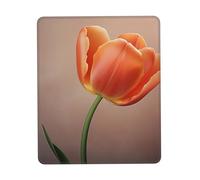 Tapis de souris de jeu imperméable avec base en caoutchouc antidérapant, motif tulipe orange, tapis de souris pour ordinateur portable, tapis de bureau lavable, pour bureau, maison, 25 x 30 cm
