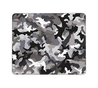 Tapis de souris de jeu imperméable avec base en caoutchouc antidérapant pour souris sans fil, noir, gris, blanc, camouflage imprimé camouflage