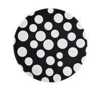 Tapis de souris de jeu imprimé à pois noirs et blancs, base en caoutchouc antidérapant, tapis de souris pour ordinateur portable, gamer, bureau, maison