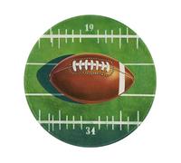 Tapis de souris de jeu imprimé terrain de football américain et ballon 1 pièce, base ronde en caoutchouc antidérapant, tapis de souris pour ordinateur portable, tapis de souris pour joueur, bureau