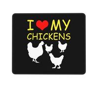 Tapis De Souris De Jeu J'aime Mes Poules Confort Tapis De Bureau Moderne Base De Table pour Pc Maison Gamer 10X12In