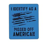 Tapis De Souris De Jeu Je Me Considère comme Un Américain en Colère Tapis De Souris Antidérapant Glissement Facile Tapis De Souris Carré, pour Maison, Jeux, 25x30cm