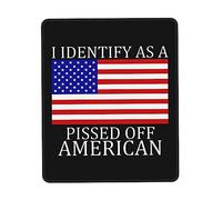 Tapis De Souris De Jeu Je Me Considère comme Un Américain en Colère Tapis De Souris Carré Doux Tapis De Souris Antidérapant, pour Maison, Ordinateur Portable, 25x30cm